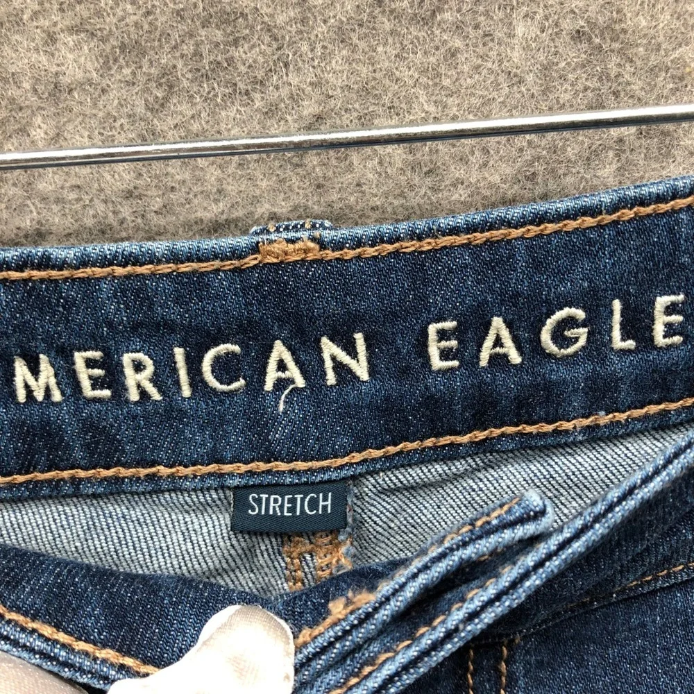 American Eagle Low Rise Baggy Wide Leg Jeans Womens 14 X-Long Y2K Slouchy